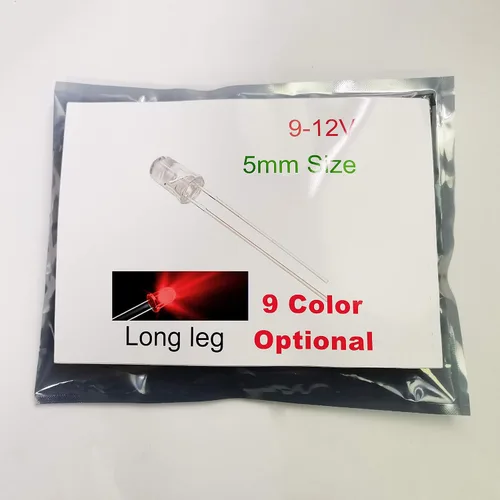 Vista 12 de 50 piezas 12 V 5 mm LED blanco 9 V - 12 V Diodos emisores de luz para grupo de instrumentos