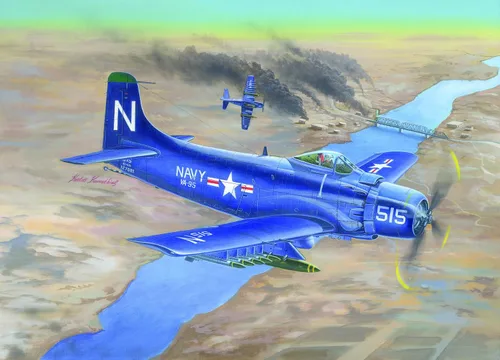 Vista 2 de Trumpeter a-1d/AD-4 Skyraider Modelo Kit