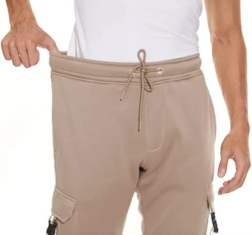 Vista 4 de IGEEKWELL Pantalones deportivos tipo cargo de forro polar para hombre