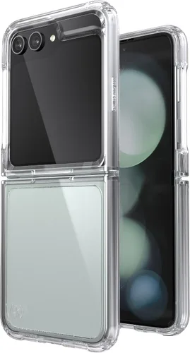 Vista 4 de Speck Funda para Samsung Galaxy Z Flip 5 - Plegable, resistente a los arañazos y protección contra caídas - Funda transparente antiamarillamiento