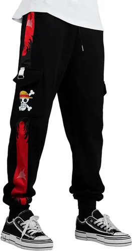 Vista 2 de Gonriya Pantalones deportivos de personajes de anime, pantalones deportivos de anime, pantalones de hip hop, para cosplay, unisex