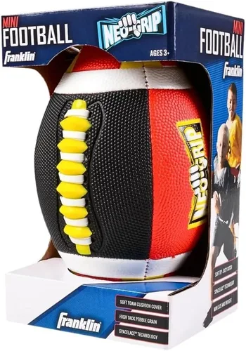 Vista 4 de Franklin Sports Fútbol pequeño de espuma de esponja, Grip-Tech - Fútbol juvenil con tamiz y pegajosidad, cubierta de fácil agarre, perfecto