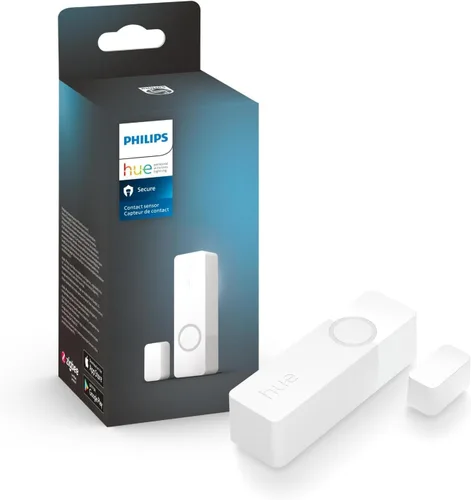 Vista 10 de Philips Hue Sensor de Contacto Inteligente Seguro, Negro - Paquete de 1, Sensor de Puerta Hecho para Puertas y Ventanas Interiores, Alarma de Puerta