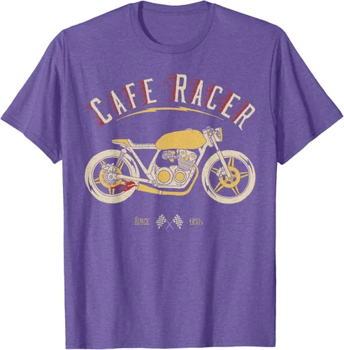 Vista 10 de Camiseta Cafe Racer - Old School - Camiseta de motocicleta vintage Negro