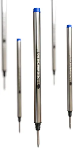 Vista 6 de Monteverde USA Rollerball - Recambios para bolígrafos Montblanc, punta fina, tinta azul, paquete de 2 – Rendimiento de escritura vibrante y suave