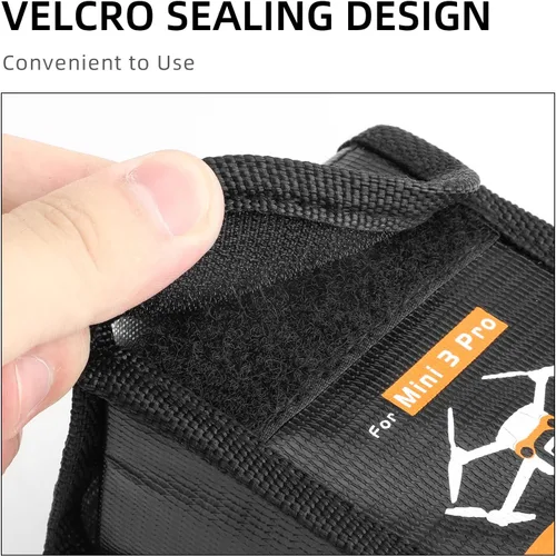 Vista 4 de Mini 3 4 5 Pro Lipo Bolsa de batería para DJI Mini 5/4/3 Pro/Flip RC Cámara Drone Accesorios ignífugos a prueba de explosiones Baterías Funda