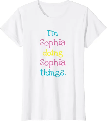 Vista 17 de Sophia - Camiseta con texto personalizado para niñas