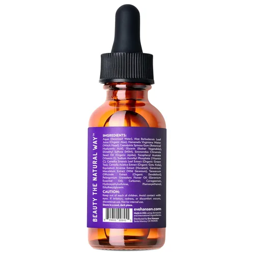 Vista 2 de Eve Hansen Suero hidratante de ácido hialurónico para la cara con vitamina C, vitamina E, té verde 72% hidratante facial reafirmante orgánico