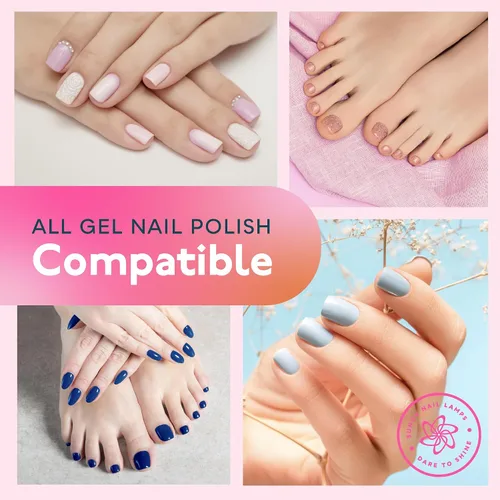 Vista 7 de Lámpara para las uñas con 4 ajustes de temporizador SUN2C 48 W LED UV de SUNUV, sensor para uñas de gel y el curado de las uñas del pie rosa (A-Rose)