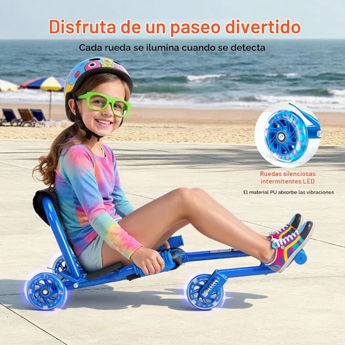 Vista 2 de VEVOR Scooter Ride on Scooter de 132 libras Swing de lado a lado para una