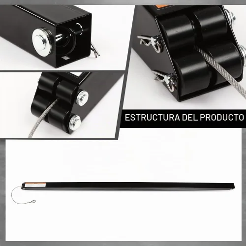 Vista 8 de G-PLUS 2 Sided Trailer Tailgate Liftgate Ramp Lift Assist Syste Black