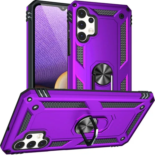 Vista 11 de Yiakeng Funda para Galaxy A32 5G, Samsung A32 5G, fundas protectoras de grado militar con anillo para Samsung Galaxy A32 5G (verde militar)