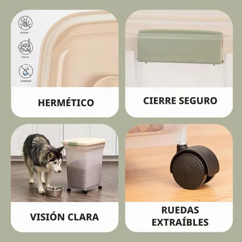Vista 5 de Contenedor hermético para almacenamiento de alimentos Iris Premium, Bronceado, pequeño Almendra