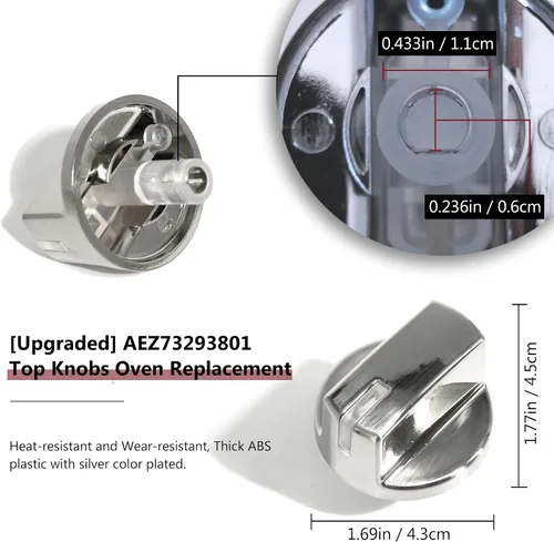 Vista 5 de AEZ73293801 - Perilla de estufa para horno de gas, montaje de perilla de control de rango compatible con accesorios de quemador LG, pieza