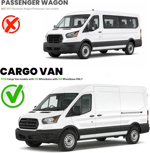Vista 2 de KUAFU Protector de umbral de puerta compatible con Ford Transit-150 Transit-250 Transit-350 Transit-350 HD E-Transit 2015-2025, repuesto