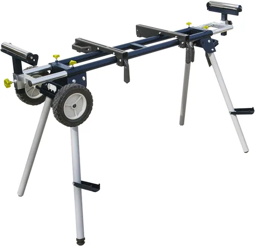 Vista 5 de POWERTEC MT4009 - Soporte para sierra de mesa plegable y POWERTEC MT4000 con ruedas de 8 pulgadas y tomas de corriente de 110 V, soportes