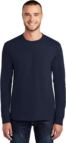 Vista 8 de Port & Company - Camiseta Esencial de Manga Larga Tall. PC61LST Azul acuático