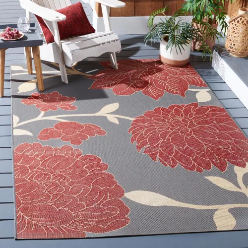 Vista 11 de SAFAVIEH Courtyard Collection CY7321 - Alfombra decorativa para interiores y exteriores, impermeable, fácil de limpiar, 2 pies 3 pulgadas x 6 pies 7