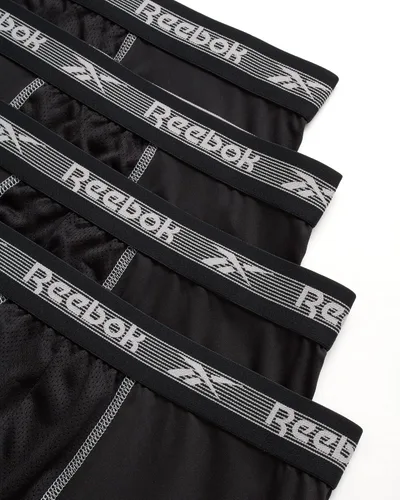 Vista 2 de Reebok Ropa interior activa para hombre - Calzoncillos bóxer de alto rendimiento (paquete de 4)