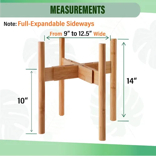 Vista 3 de ZPirates Soporte para Plantas de Interior - Ajustable Lateralmente para Adaptarse a Macetas de 8, 10 o 12 Pulgadas de Ancho para Plantas