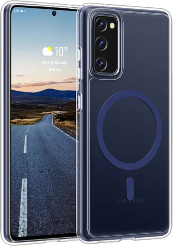 Vista 8 de Rayboen Funda para Samsung Galaxy S20 FE con 2 protectores de pantalla suaves, transparente y antiarañazos, parte trasera de policarbonato duro 1