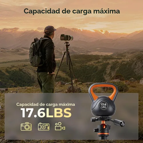 Vista 3 de K&F CONCEPT Trípode de cámara compacta de aluminio de 71