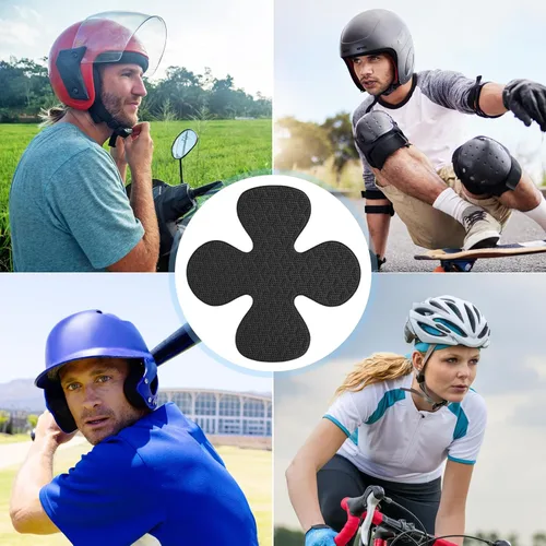 Vista 7 de Forro para casco de motocicleta, relleno de casco de motocicleta, relleno de casco con gancho y bucle, almohadilla de forro reutilizable lavable