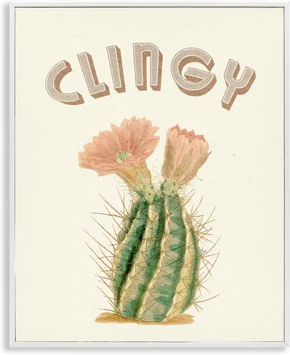 Vista 13 de Abstracto Cactus Trio Botanical, 11 x 14 pulgadas enmarcado Giclée Print Azul