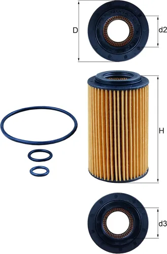 Vista 7 de MAHLE OX 153/7D2 ECO - Filtro de aceite de motor, 1 paquete