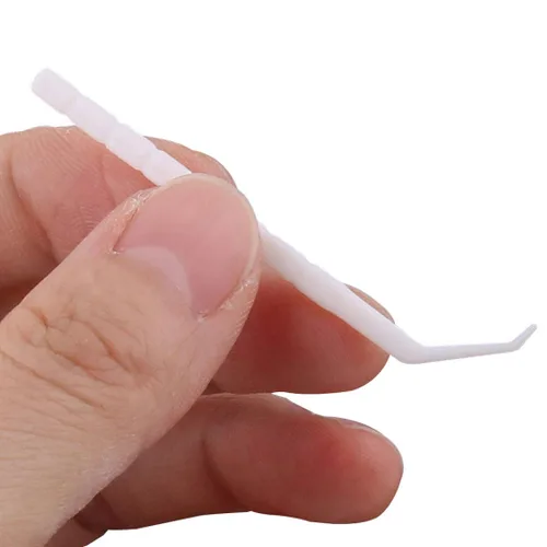 Vista 9 de GARASANI Doméstico, palillos de dientes de plástico desechables desechables con gancho curvo, herramienta de limpieza de dientes, diseño de mango