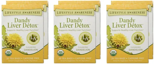 Vista 6 de Lifestyle Awareness Tés, té de desintoxicación de hígado Dandy sin cafeína, 20