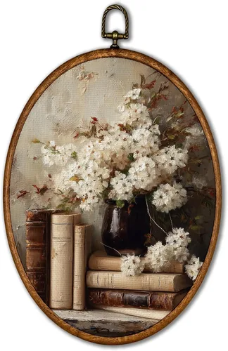 Vista 21 de KSDUT Arte de Pared con Pájaros - Chinoiserie Neutral Arte de Pared Moderno de Mediados de Siglo Marco de Lienzo Colgante Impresiones, Paisaje