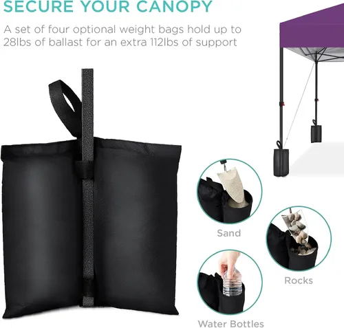 Vista 6 de Best Choice Products Carpa Toldo Desplegable de 10x10 pies para Instalación de 1 Persona, Refugio Portátil Instantáneo con Botón de 1 Toque