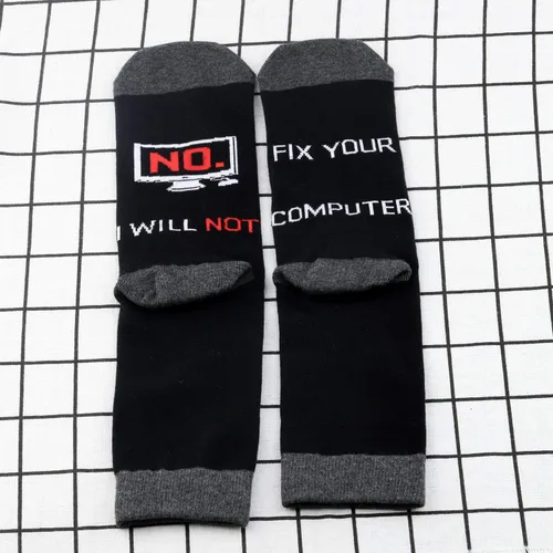 Vista 2 de MBMSO Calcetines de programador de computadora, regalos geek, 2 pares de calcetines de ciencia informática, regalos