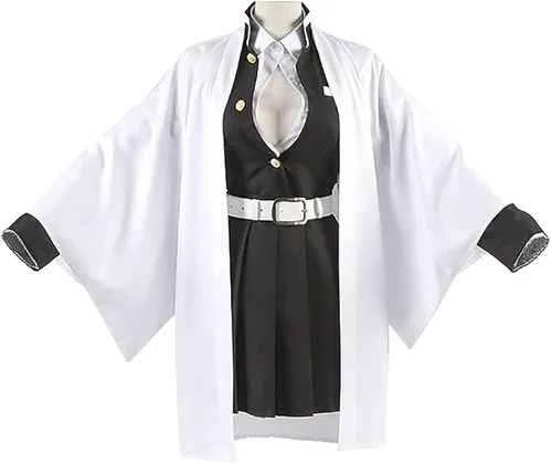 Vista 2 de Rarashik Disfraz de anime para cosplay de TKanroji Mitsuri, disfraz de cosplay de anime para Halloween