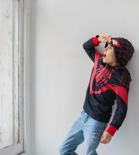 Vista 4 de Marvel Spider-Man Spider-Verse Venom - Sudadera con capucha y cremallera para niños pequeños y grandes