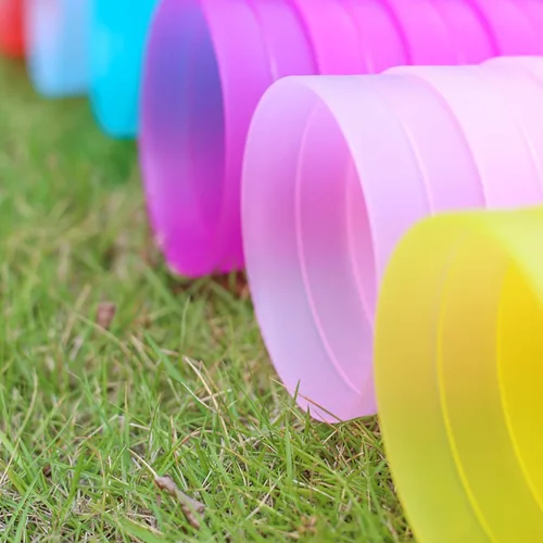 Vista 8 de AOYITE Juego de 12 vasos reutilizables de plástico de 22 onzas, sin BPA Color del arco iris