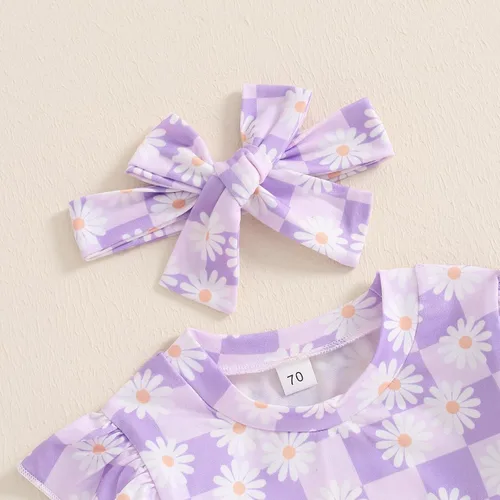Vista 5 de Kaipiclos Ropa de otoño e invierno para bebé niña, sudadera con estampado floral, camisa de manga larga, pantalones, ropa
