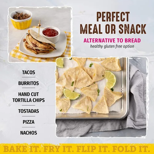 Vista 7 de Del Campo Tortillas de maíz suaves, Bolsa redonda de 6 in, 1 lb lb. Auténtica comida mexicana de maíz 100 % natural, sin gluten Opciones