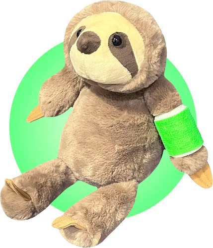 Vista 2 de Animal de peluche con yeso, regalo personalizado para niños con brazos o piernas rotos, regalo de brazo roto para niños y niñas, elige tu