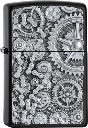 Vista 17 de Zippo - Encendedor de bolsillo cruzado Armadura San Benito Latón