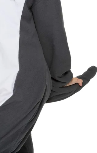 Vista 4 de Disfraz unisex de Halloween para adultos, de una pieza de animal lobo