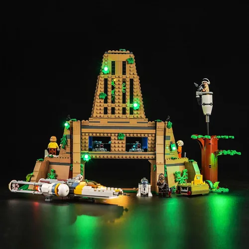 Vista 3 de Kit de luz LED mejorado compatible con Lego A New Hope Yavin 4 Rebel Base Building Set, compatible con Lego 75365 (modelo no incluido)