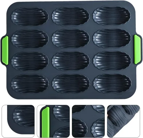 Vista 5 de Bandejas de panadería antiadherentes de silicona Eclair, molde antiadherente, molde para pan de hoja, molde para tostadas, molde para brownie