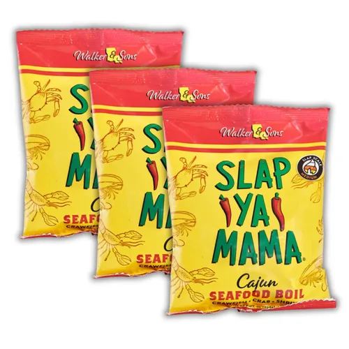 Vista 10 de Slap Ya Mama condimento cajún de Louisiana, paquete de variedad de especias, latas de 8 onzas, 1 mezcla cajún original y 1 mezcla cajún picante