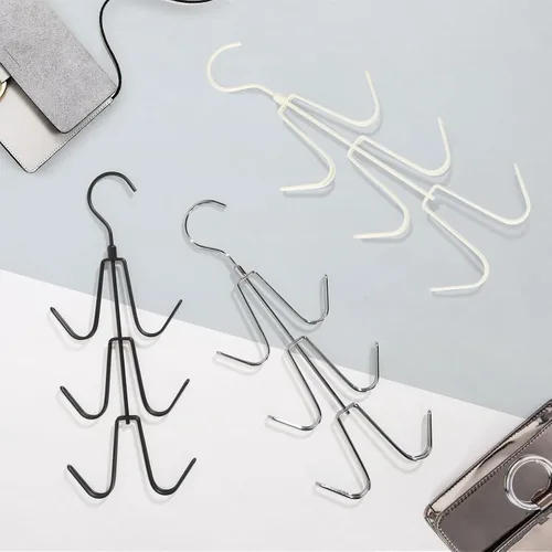 Vista 7 de TOPIA HANGER Organizador para colgar bolsos para armario, paquete de 2 ganchos organizadores de bolsos, ganchos de metal giratorios de 360°, estante