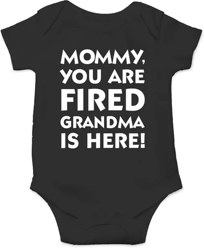 Vista 9 de CBTwear Mommy You Are Fired, Grandma Is Here - Ropa de bebé - Divertido traje de bebé para recién nacido para niños y niñas