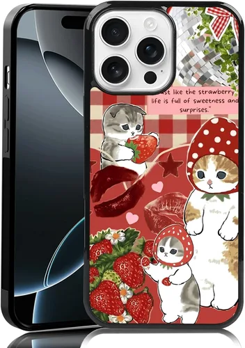 Vista 14 de Elegante funda de teléfono con diseño de gato Marie compatible con iPhone 11, funda de encaje dorado para iPhone, a prueba de golpes, rosa fucsia