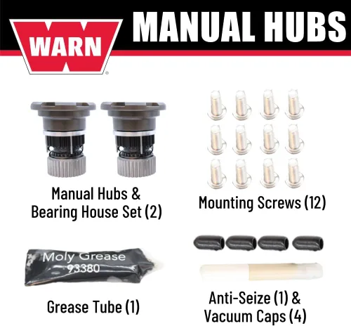 Vista 2 de WARN 108325 Bujes de bloqueo manual premium para Ford Super Duty F‑250, F‑350, F‑450 y F‑550 – 35‑Spline, bujes manuales de servicio pesado, juego