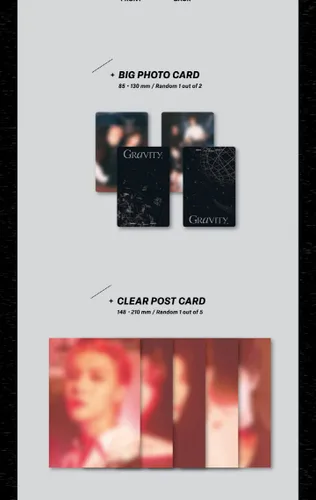 Vista 4 de ONEWE Gravity 1st English Full Album FoldedPoster on pack+Cartel de letras+Photobook+Marcador+Tarjeta fotográfica grande+Postal